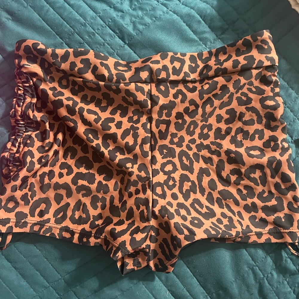 Stylish Leopard Print Swim Shorts